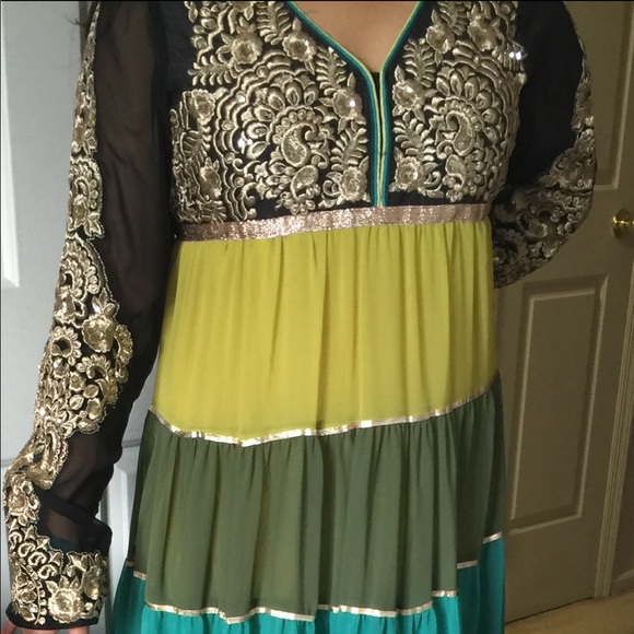 Gorgeous Bollywood gown anarkali NEW - Picture 2 of 4